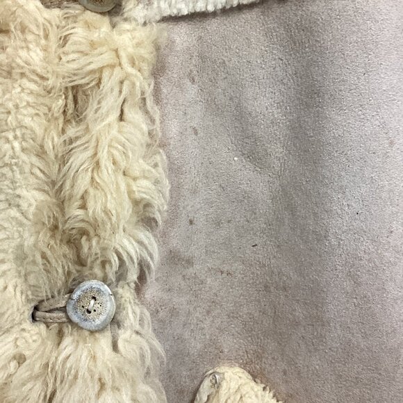 Overland Sheepskin Coat Cream Penny Lane Style - Picture 3 of 16